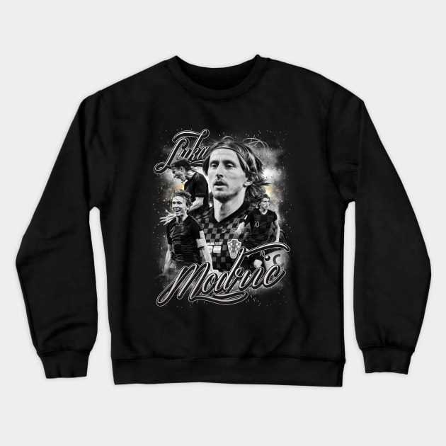 LUKA MODRIC - CRUYFF OF BALCANS / RETRO T-Shirt Crewneck Sweatshirt by Jey13